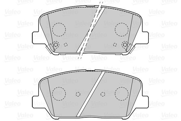 Stabdžių trinkelių rinkinys, diskinis stabdys VALEO 601546
