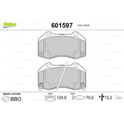 Stabdžių trinkelių rinkinys, diskinis stabdys VALEO 601597