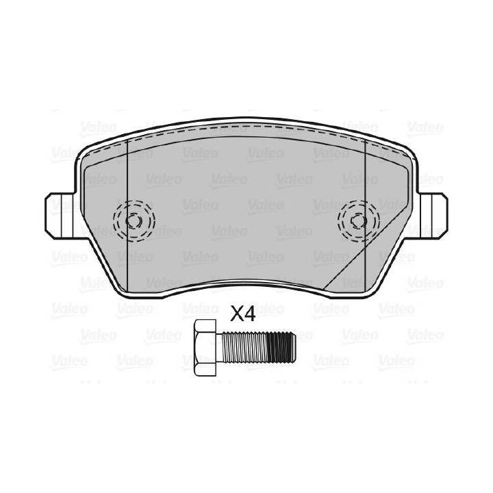 Stabdžių trinkelių rinkinys, diskinis stabdys VALEO 601641