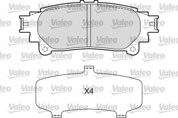 Stabdžių trinkelių rinkinys, diskinis stabdys VALEO 601658