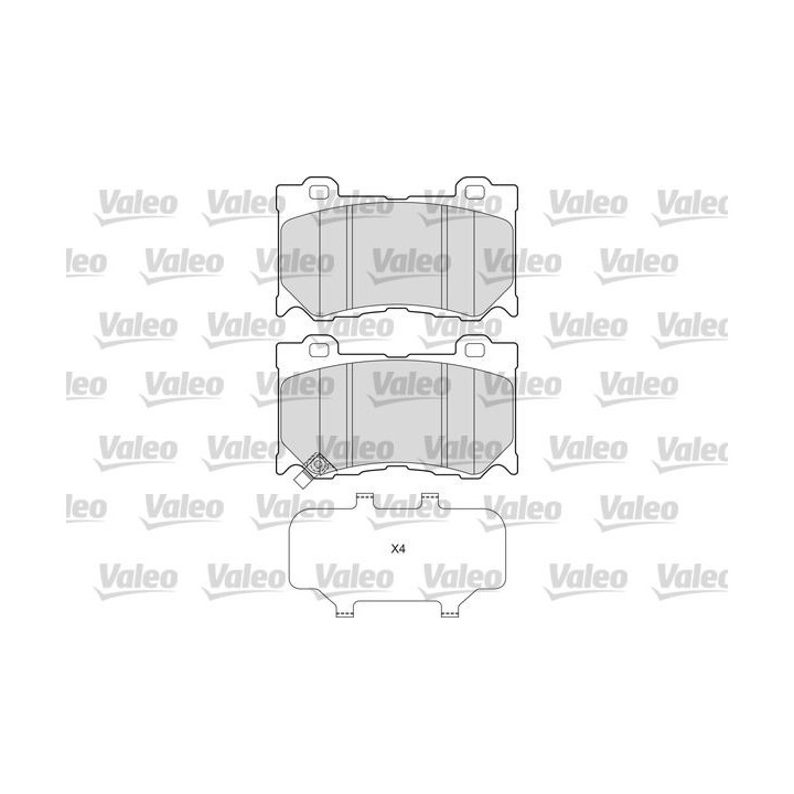 Stabdžių trinkelių rinkinys, diskinis stabdys VALEO 601663