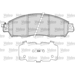 Stabdžių trinkelių rinkinys, diskinis stabdys VALEO 601680
