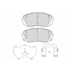 Stabdžių trinkelių rinkinys, diskinis stabdys VALEO 601720