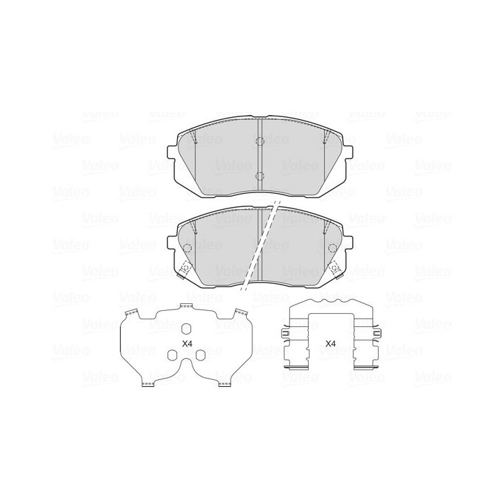 Stabdžių trinkelių rinkinys, diskinis stabdys VALEO 601720