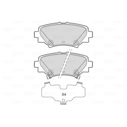 Stabdžių trinkelių rinkinys, diskinis stabdys VALEO 601736