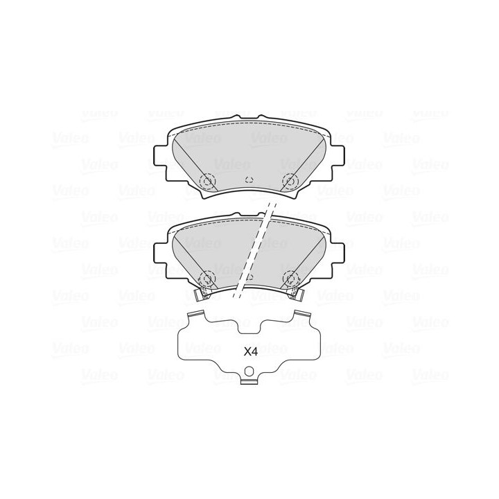 Stabdžių trinkelių rinkinys, diskinis stabdys VALEO 601736