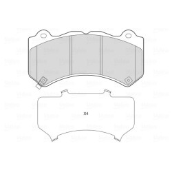 Stabdžių trinkelių rinkinys, diskinis stabdys VALEO 601751