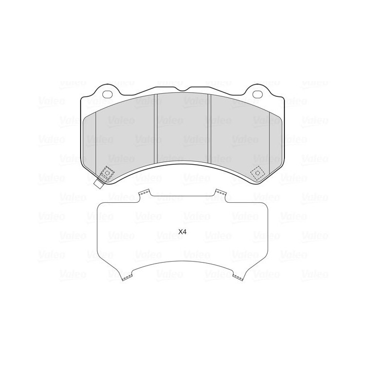 Stabdžių trinkelių rinkinys, diskinis stabdys VALEO 601751