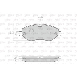 Stabdžių trinkelių rinkinys, diskinis stabdys VALEO 872229