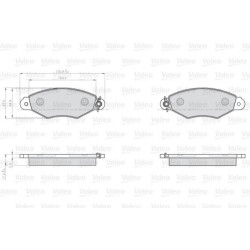 Stabdžių trinkelių rinkinys, diskinis stabdys VALEO 872807