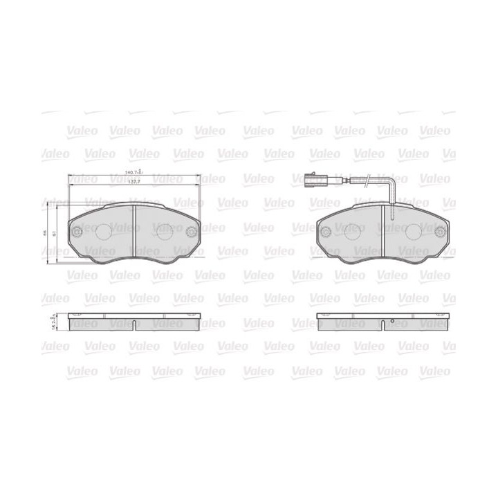 Stabdžių trinkelių rinkinys, diskinis stabdys VALEO 872918