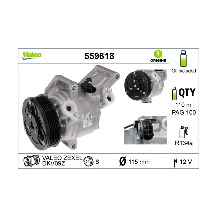 Kompresorius, oro kondicionierius VALEO 559618