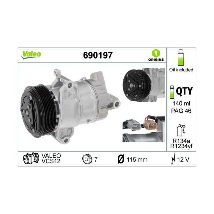 Kompresorius, oro kondicionierius VALEO 690197