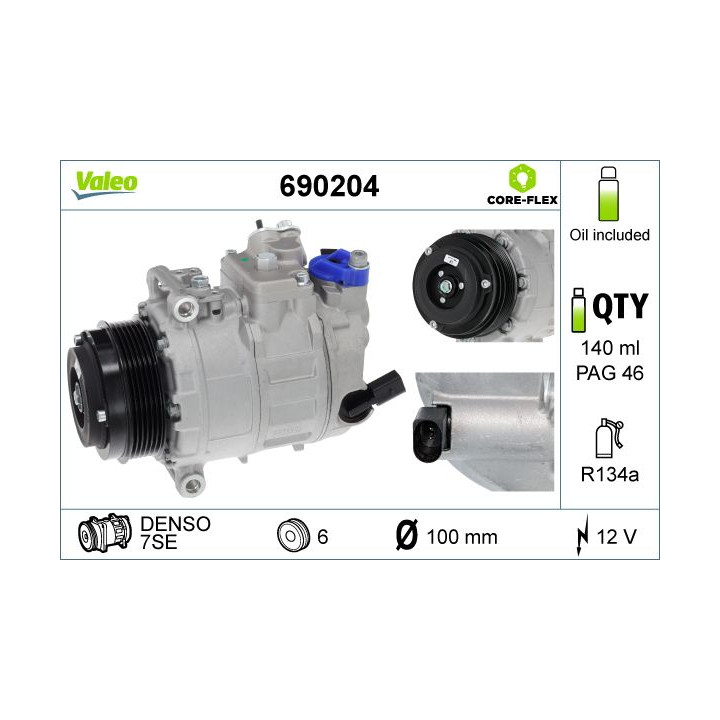 Kompresorius, oro kondicionierius VALEO 690204