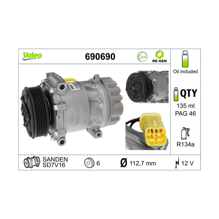 Kompresorius, oro kondicionierius VALEO 690690