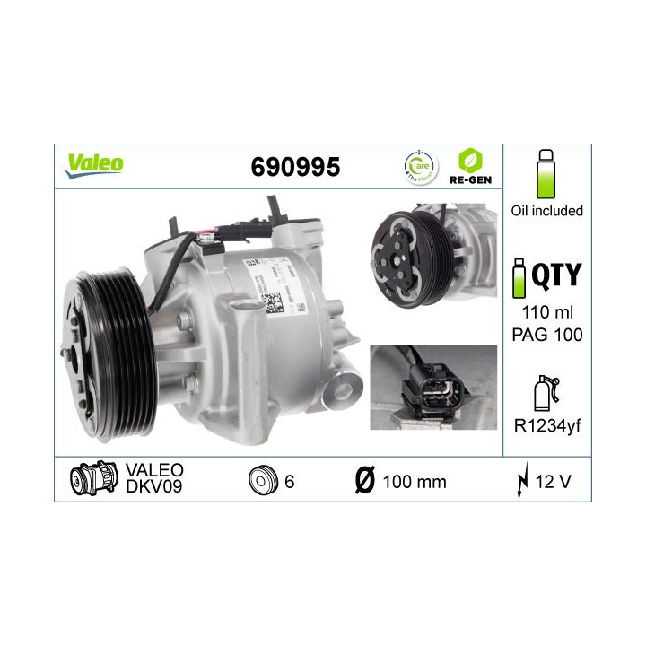 Kompresorius, oro kondicionierius VALEO 690995