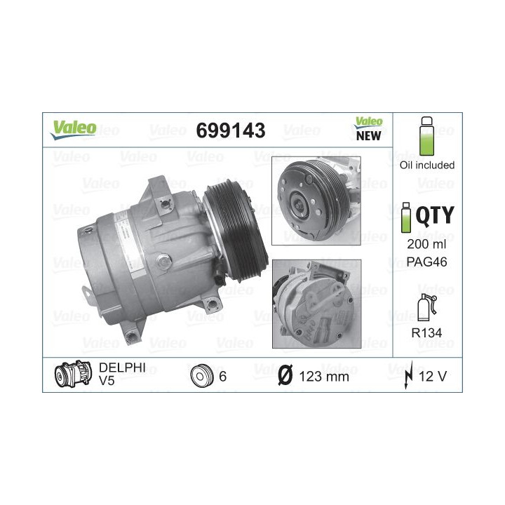 Kompresorius, oro kondicionierius VALEO 699143