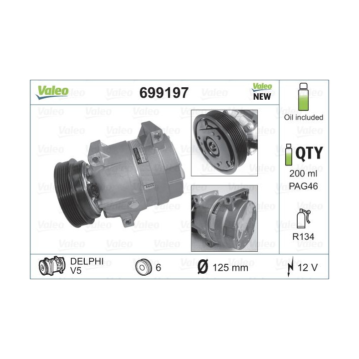 Kompresorius, oro kondicionierius VALEO 699197