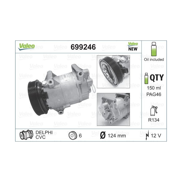 Kompresorius, oro kondicionierius VALEO 699246
