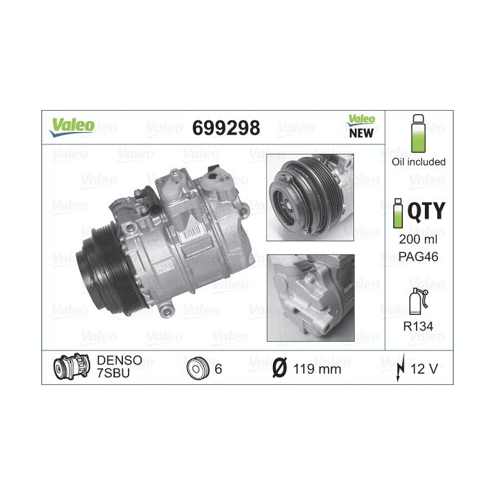 Kompresorius, oro kondicionierius VALEO 699298