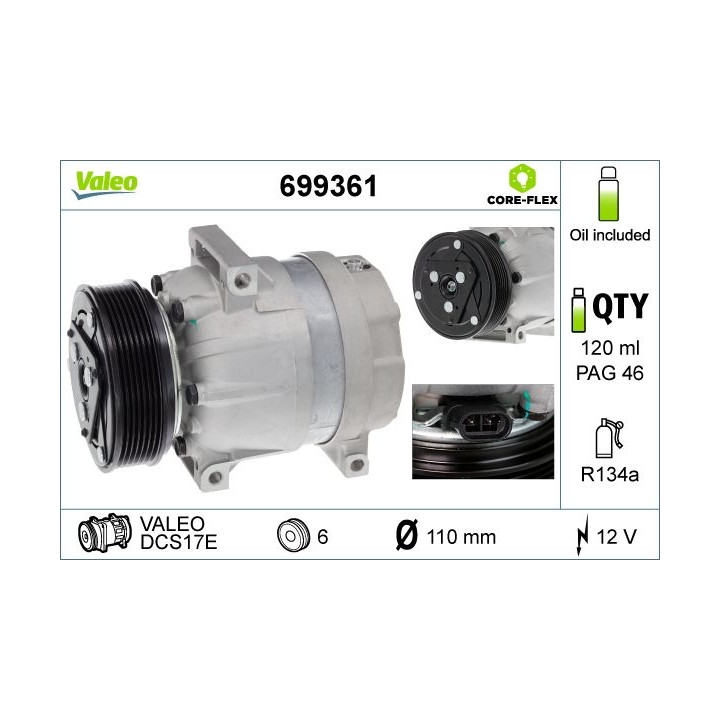 Kompresorius, oro kondicionierius VALEO 699361