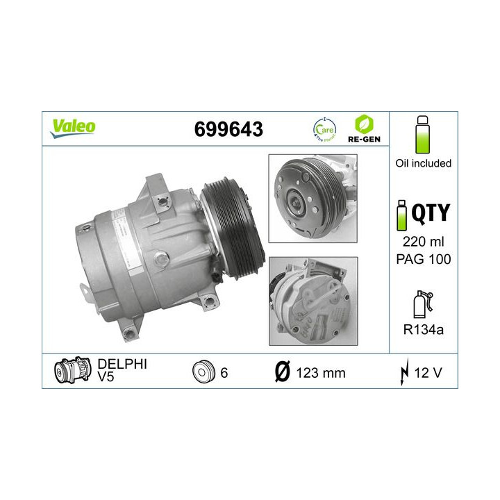 Kompresorius, oro kondicionierius VALEO 699643