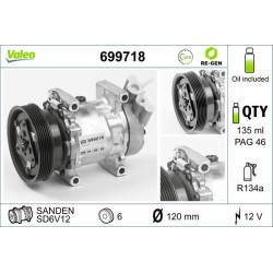 Kompresorius, oro kondicionierius VALEO 699718