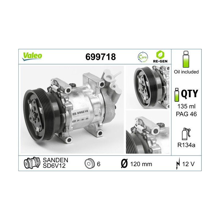 Kompresorius, oro kondicionierius VALEO 699718