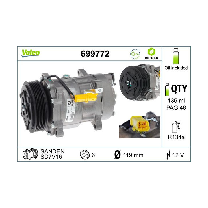 Kompresorius, oro kondicionierius VALEO 699772