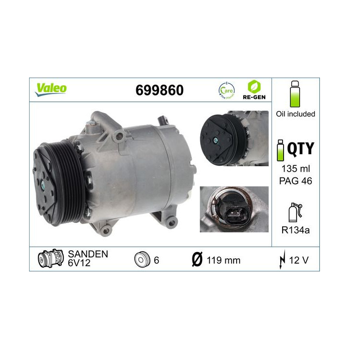 Kompresorius, oro kondicionierius VALEO 699860
