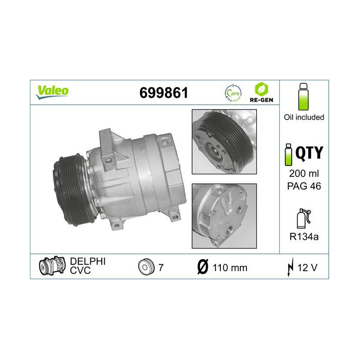 Kompresorius, oro kondicionierius VALEO 699861