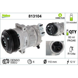 Kompresorius, oro kondicionierius VALEO 813104