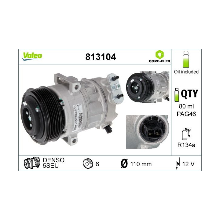 Kompresorius, oro kondicionierius VALEO 813104