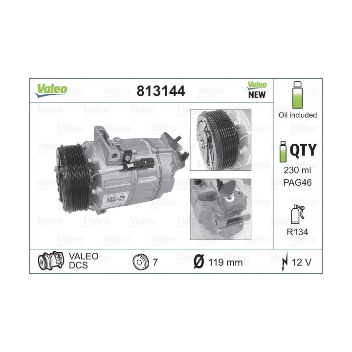 Kompresorius, oro kondicionierius VALEO 813144