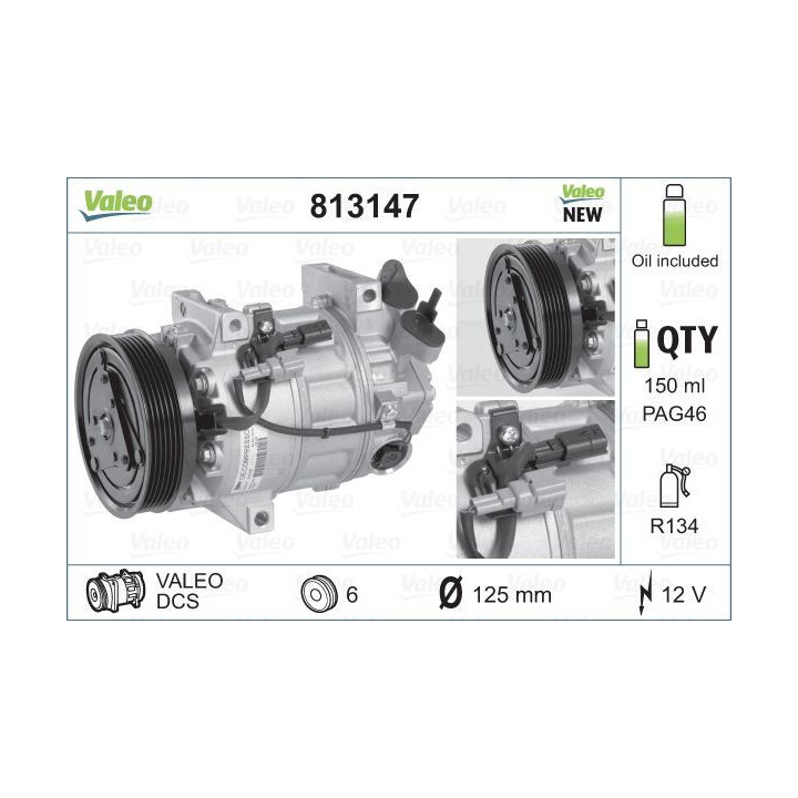 Kompresorius, oro kondicionierius VALEO 813147