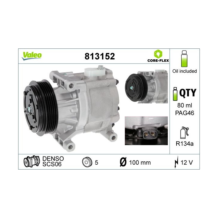 Kompresorius, oro kondicionierius VALEO 813152