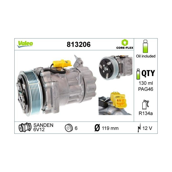 Kompresorius, oro kondicionierius VALEO 813206
