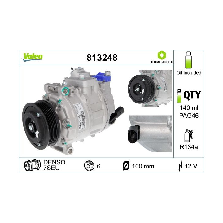 Kompresorius, oro kondicionierius VALEO 813248