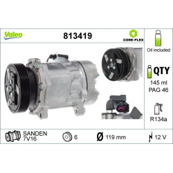 Kompresorius, oro kondicionierius VALEO 813419