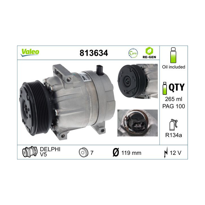 Kompresorius, oro kondicionierius VALEO 813634