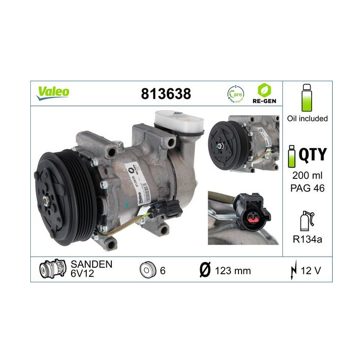 Kompresorius, oro kondicionierius VALEO 813638