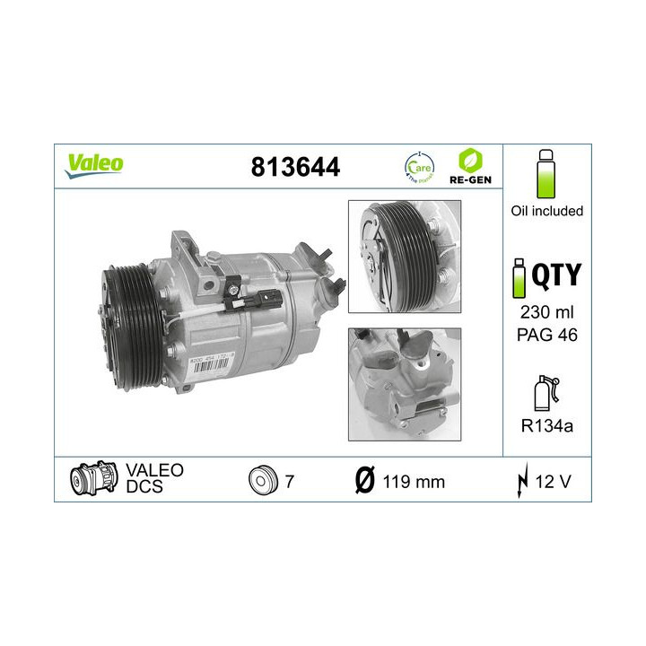 Kompresorius, oro kondicionierius VALEO 813644