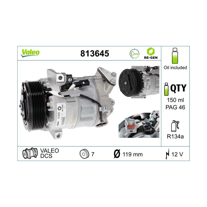 Kompresorius, oro kondicionierius VALEO 813645