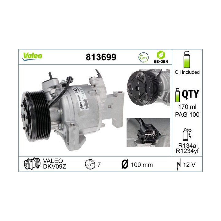 Kompresorius, oro kondicionierius VALEO 813699