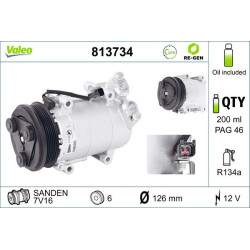 Kompresorius, oro kondicionierius VALEO 813734
