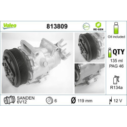 Kompresorius, oro kondicionierius VALEO 813809