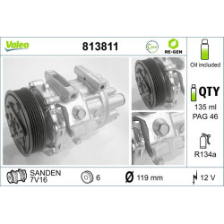 Kompresorius, oro kondicionierius VALEO 813811