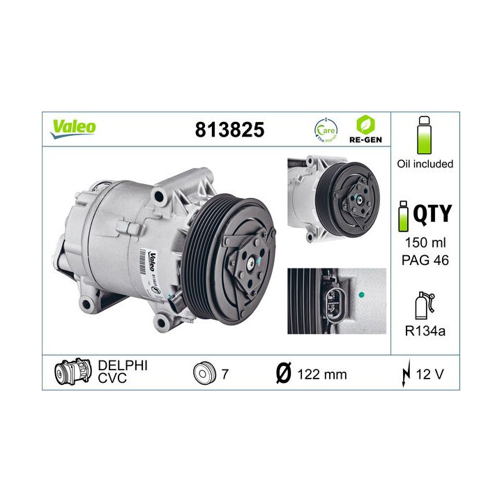 Kompresorius, oro kondicionierius VALEO 813825