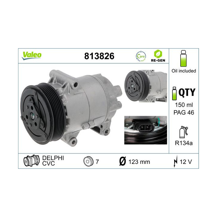 Kompresorius, oro kondicionierius VALEO 813826