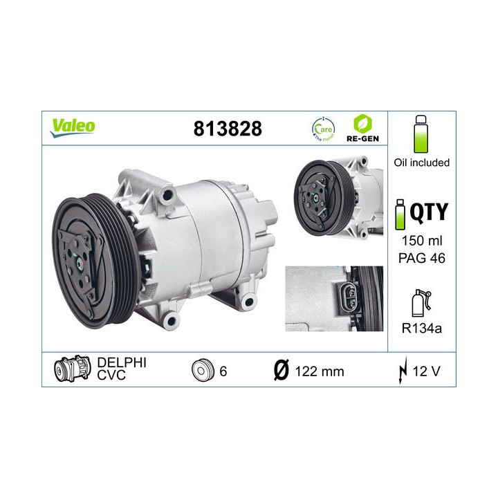 Kompresorius, oro kondicionierius VALEO 813828